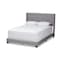 Baxton Studio Brady Modern Light Grey Upholstered Queen Size Bed 149-8939 - alternate 1